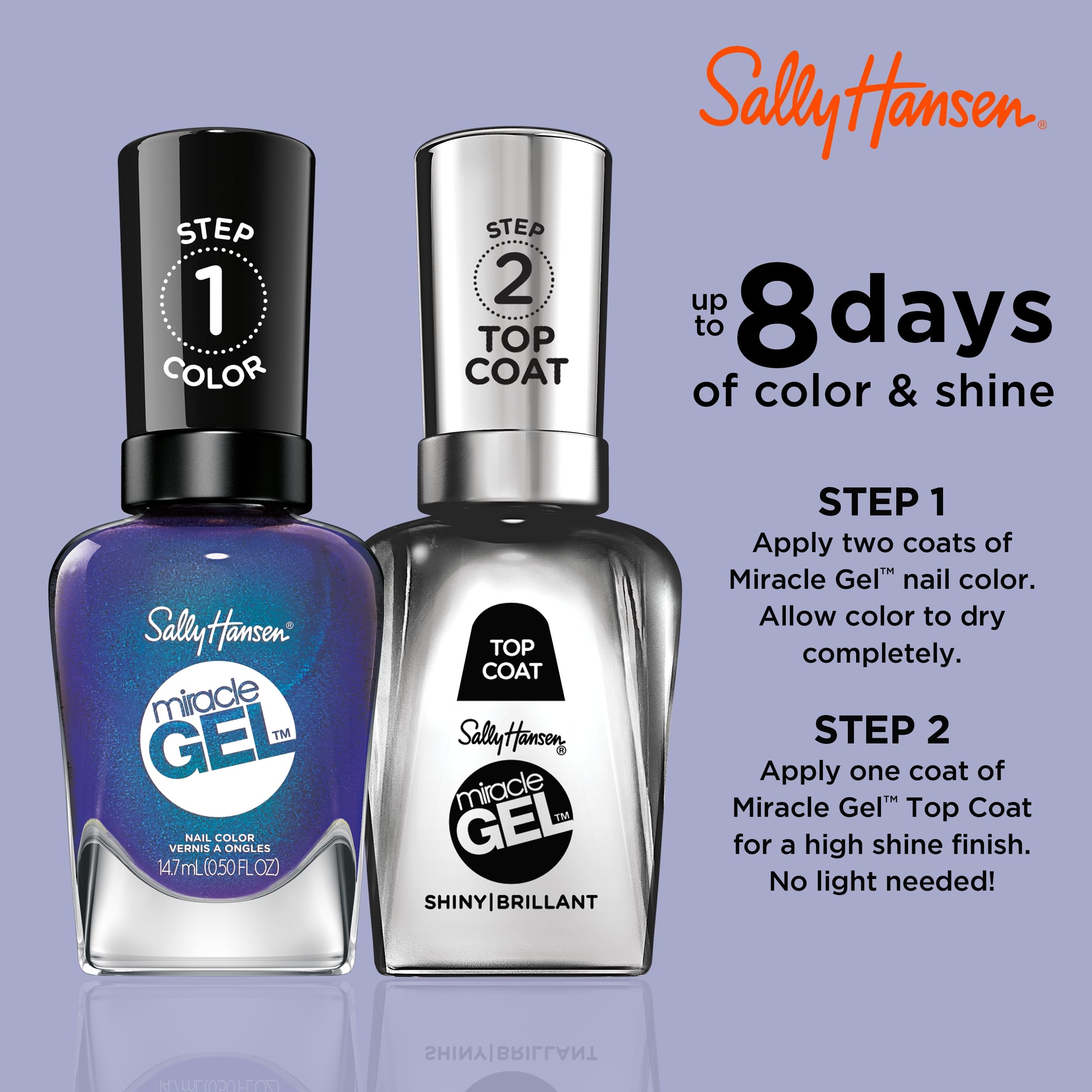 Sally Hansen Hyp-Nautical brush stroke demonstrating smooth application and even coverage