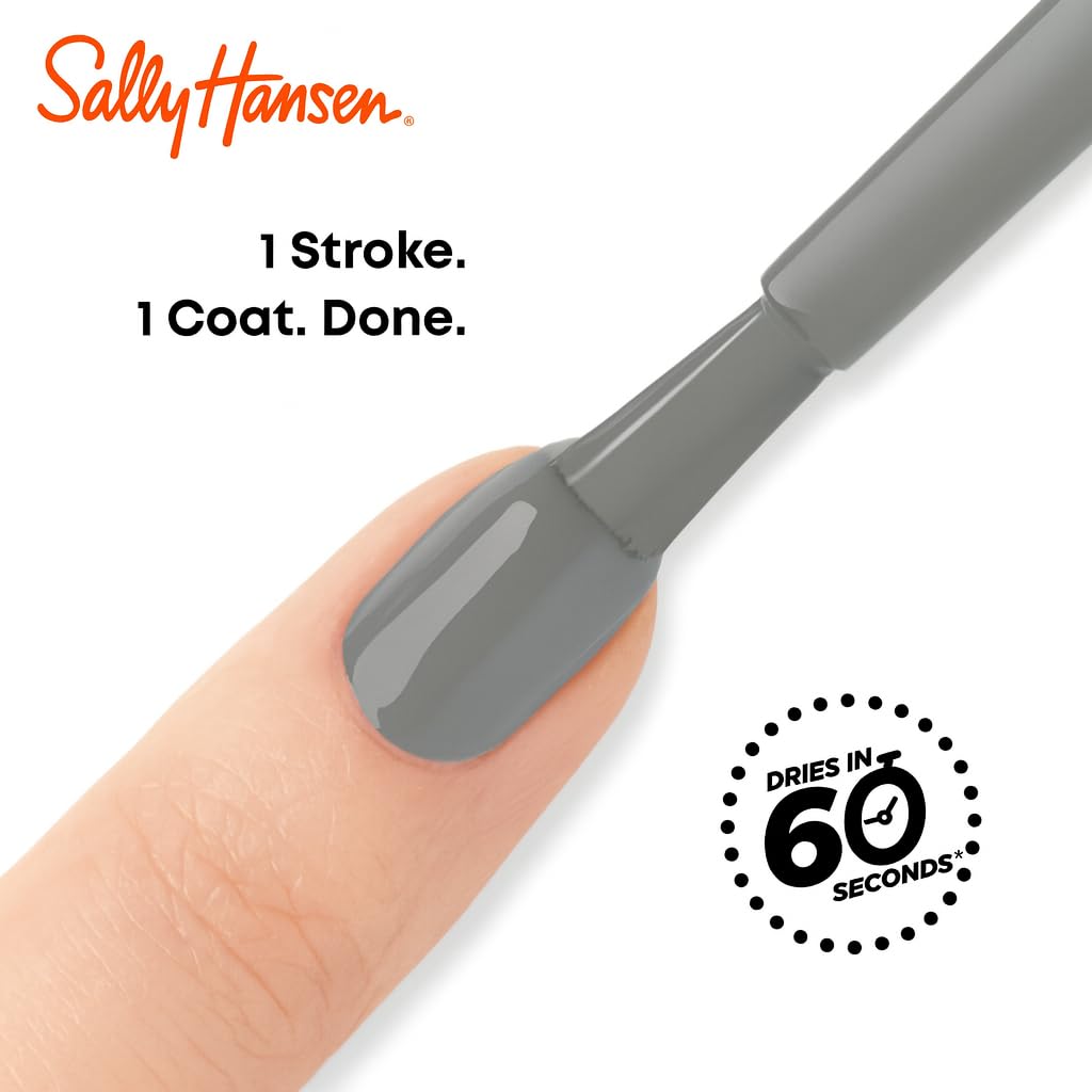 Sally Hansen brush close-up demonstrating smooth application and even coverage benefit