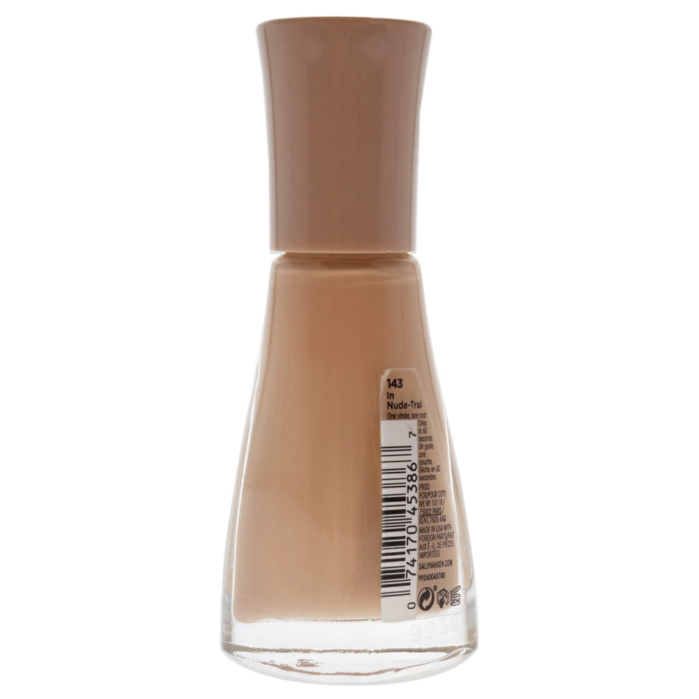 Sally Hansen brush stroke close-up demonstrating smooth coverage and shine