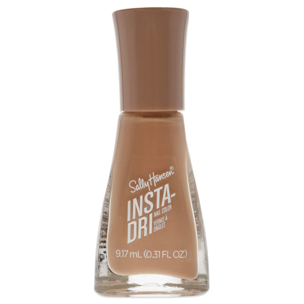 Sally Hansen bottle front view showing nude shade and compact size for travel