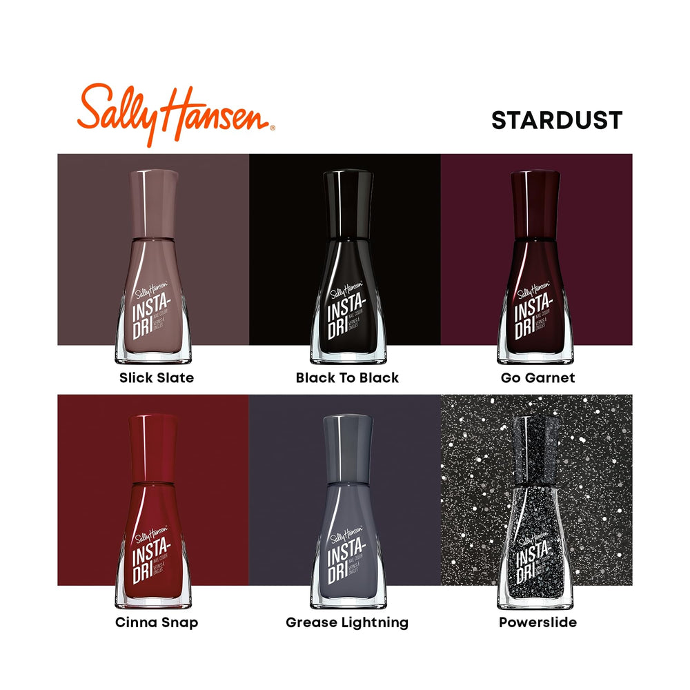 Sally Hansen lifestyle hand holding clutch showing polished nails and long-lasting benefit