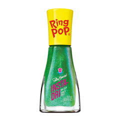 Sally Hansen front bottle shot showing bright green shade and glossy finish