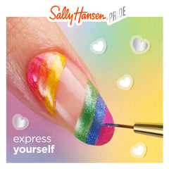 Sally Hansen lifestyle usage at event showcasing festive color and quick-dry convenience benefits