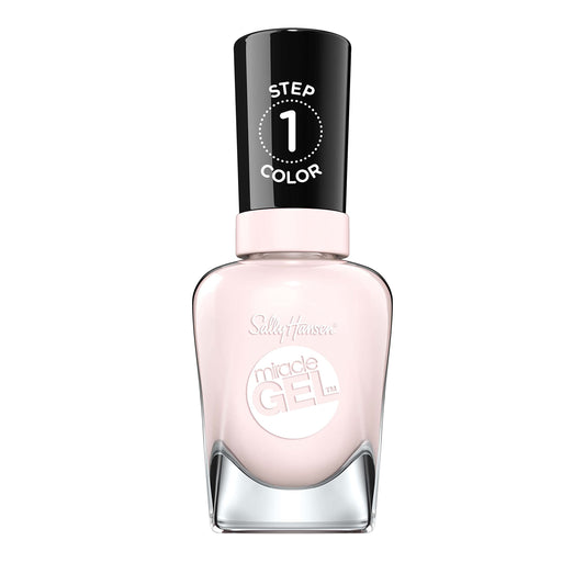 Sally Hansen bottle front showing Little Peony color and glossy finish benefit
