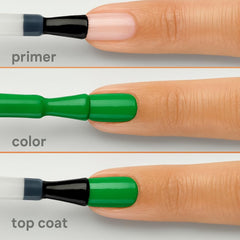 Close-up of Sally Hansen polish texture highlighting creamy, opaque formula