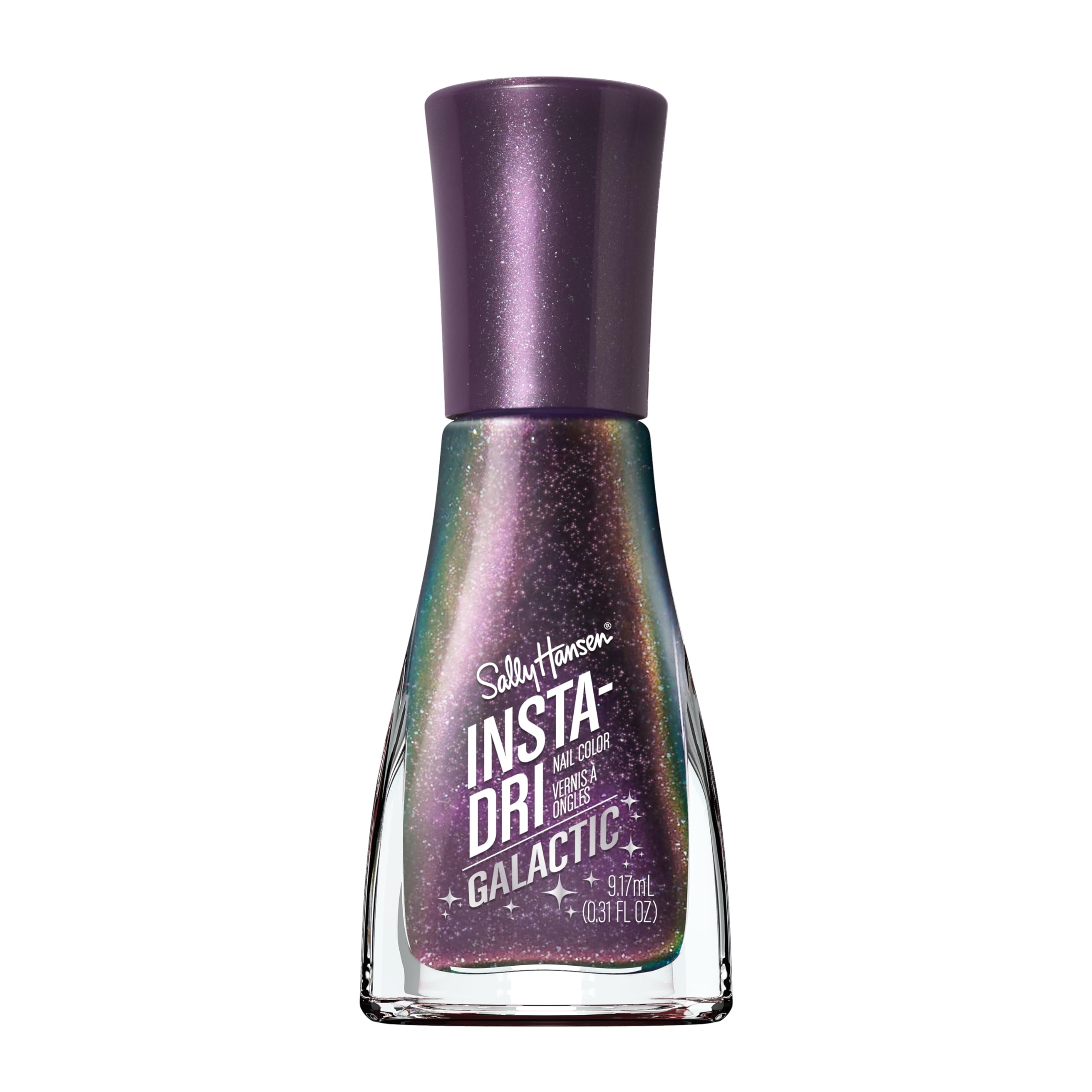 Sally Hansen Lunar Love front bottle showing holographic sheen and label benefit