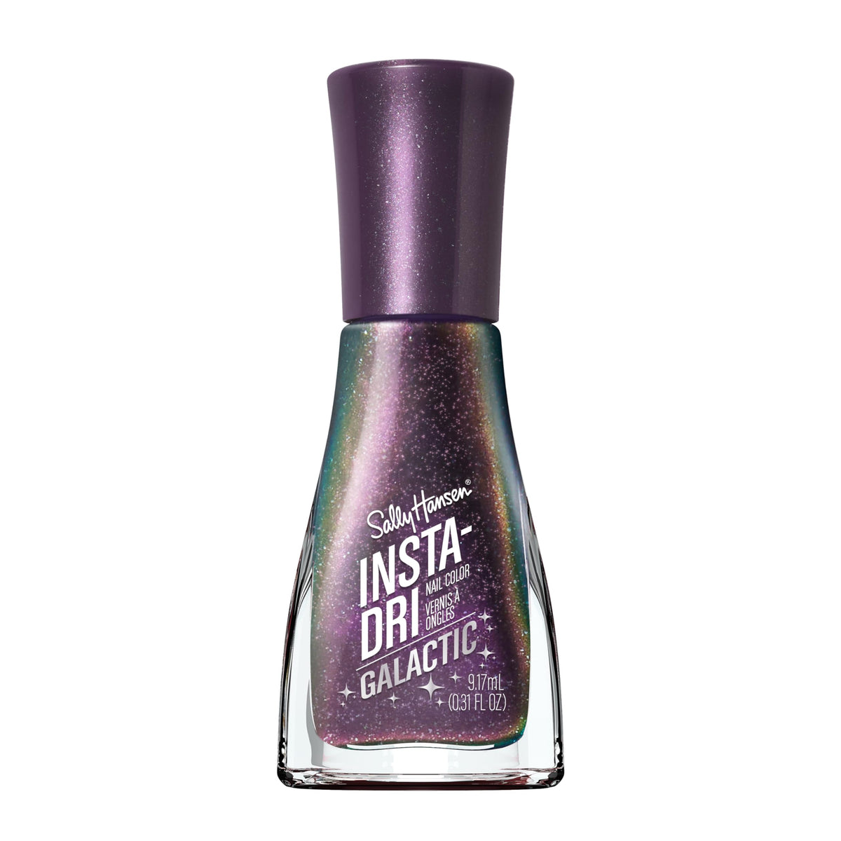 Sally Hansen Lunar Love front bottle showing holographic sheen and label benefit