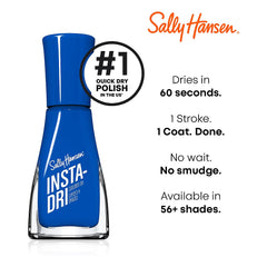 Sally Hansen Maliblue Twist texture close-up highlighting smooth, even pigment and shiny surface
