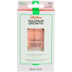 Sally Hansen front packaging showing two clear treatment bottles and product benefit
