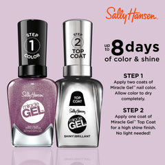 Sally Hansen brush stroke of Metro Midnight showing smooth texture and rich color payoff