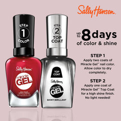 Sally Hansen brush applying smooth pigment to nail showing even application