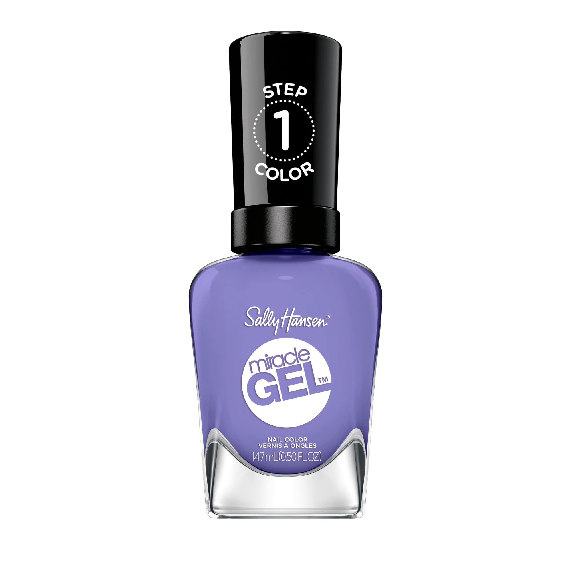 Sally Hansen bottle front showing lavender shade and glossy finish