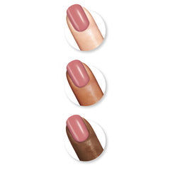 Sally Hansen color bottle beside topcoat showing paired durability