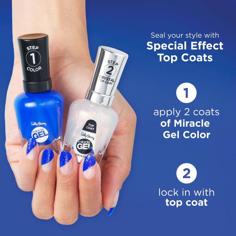 Sally Hansen swatch on skin illustrating sheer glossy dimension benefit