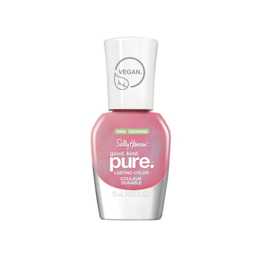 Sally Hansen Mystic Topaz front bottle showing iridescent pink shade and glossy finish benefit