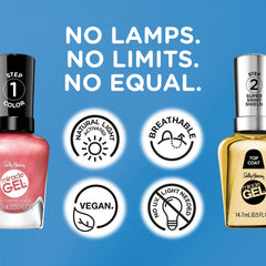 Sally Hansen nail before and after wear illustrating chip resistance and fresh look