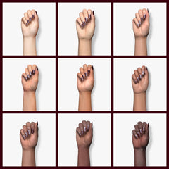 Sally Hansen swatch on hand model showing true shade and wearable style