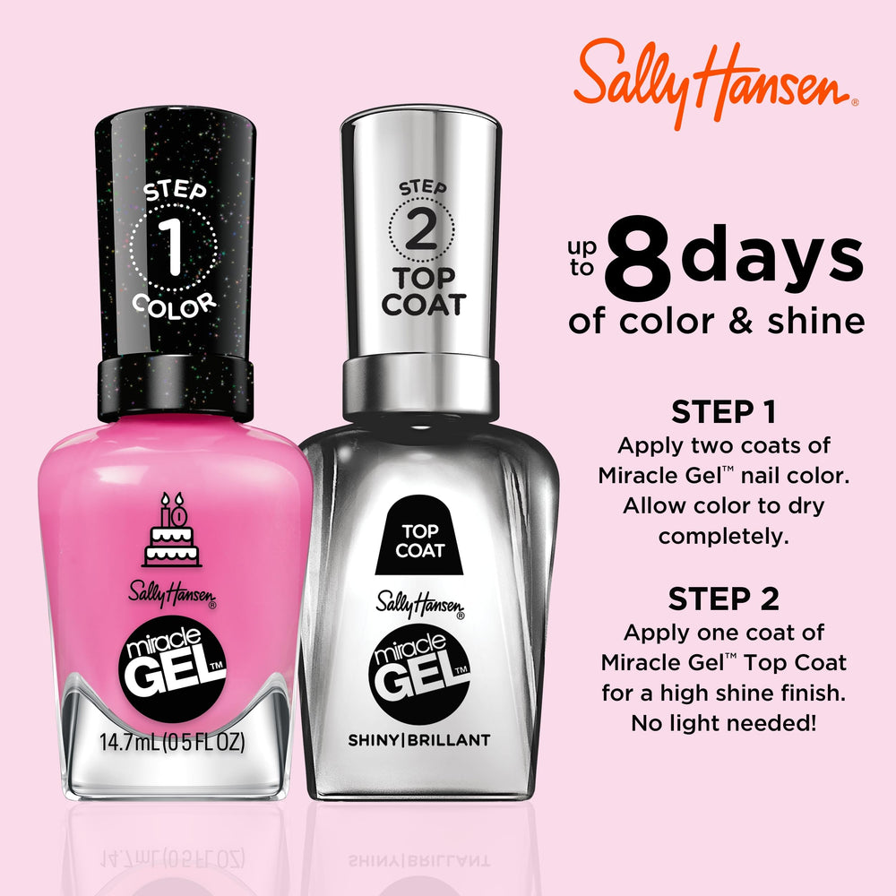Sally Hansen brush stroke of Party of Hue showing smooth application and true color payoff