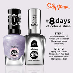 Sally Hansen bottle detail with cap and brush showing easy application and precise control benefit