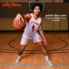 Sally Hansen Point Guard Pink on nails close-up highlighting chip-resistant benefit