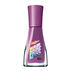 Sally Hansen bottle front view showing bold purple shade and label benefit