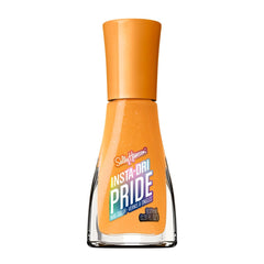 sally hansen front packaging showing vivid orange bottle and Pride label for quick color pick