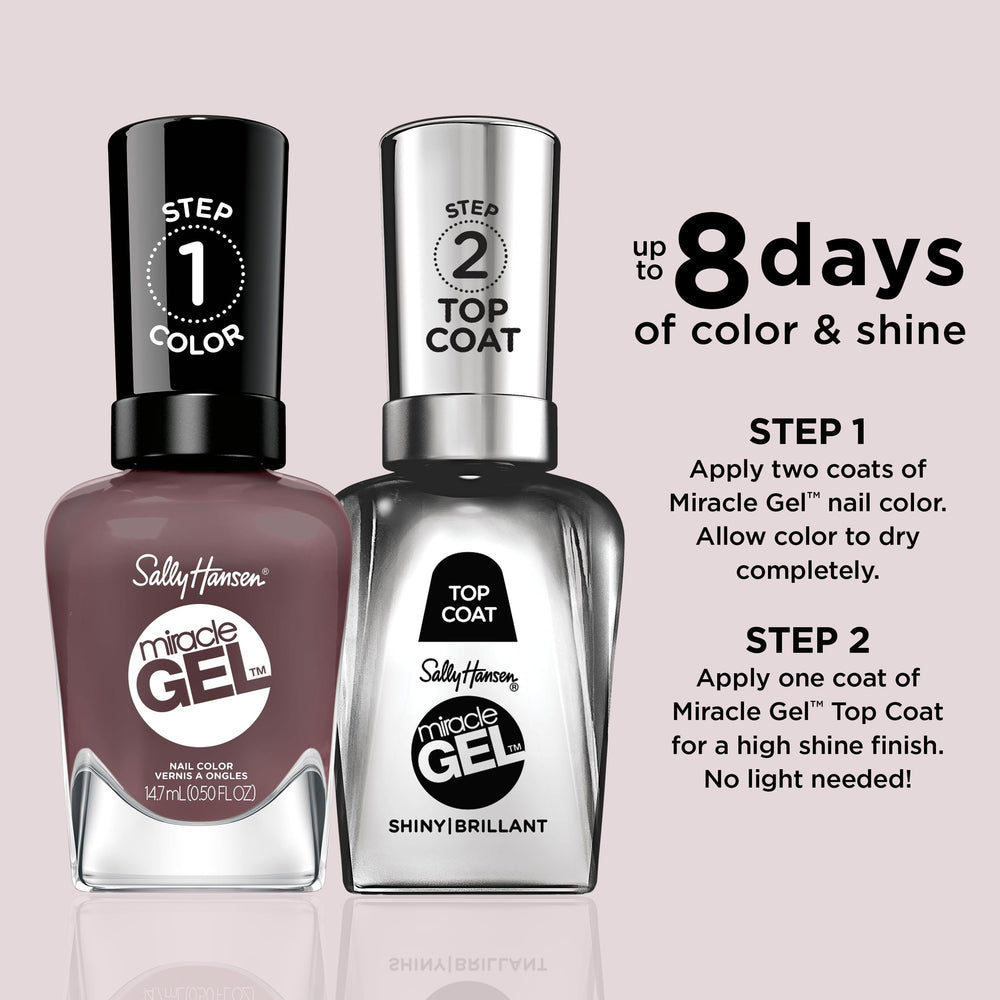Sally Hansen brush stroke of Saddle Up showing smooth application benefit