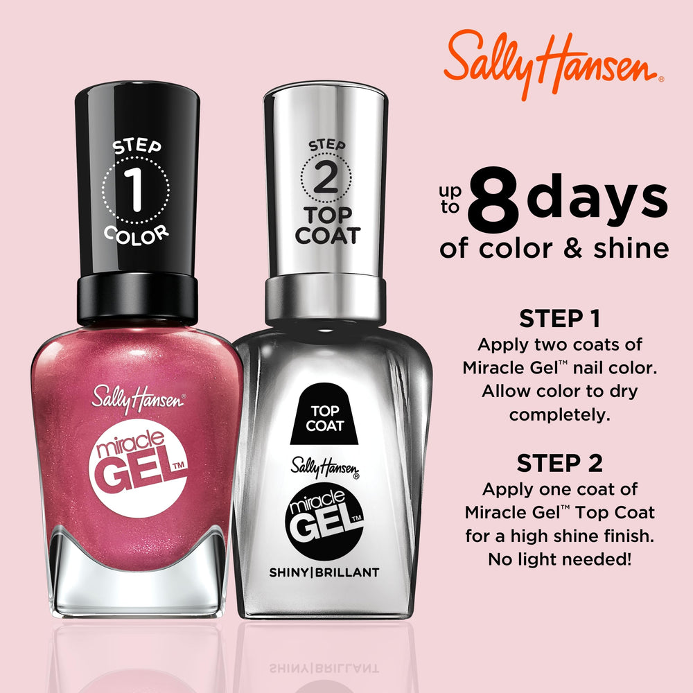 Sally Hansen brush applying color stroke demonstrating even coverage and smooth application