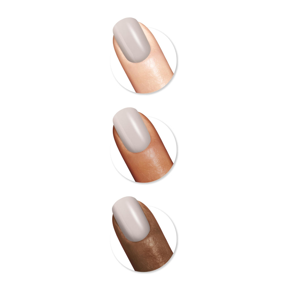 Sally Hansen brush stroke of Serenity Stone showing smooth application benefit