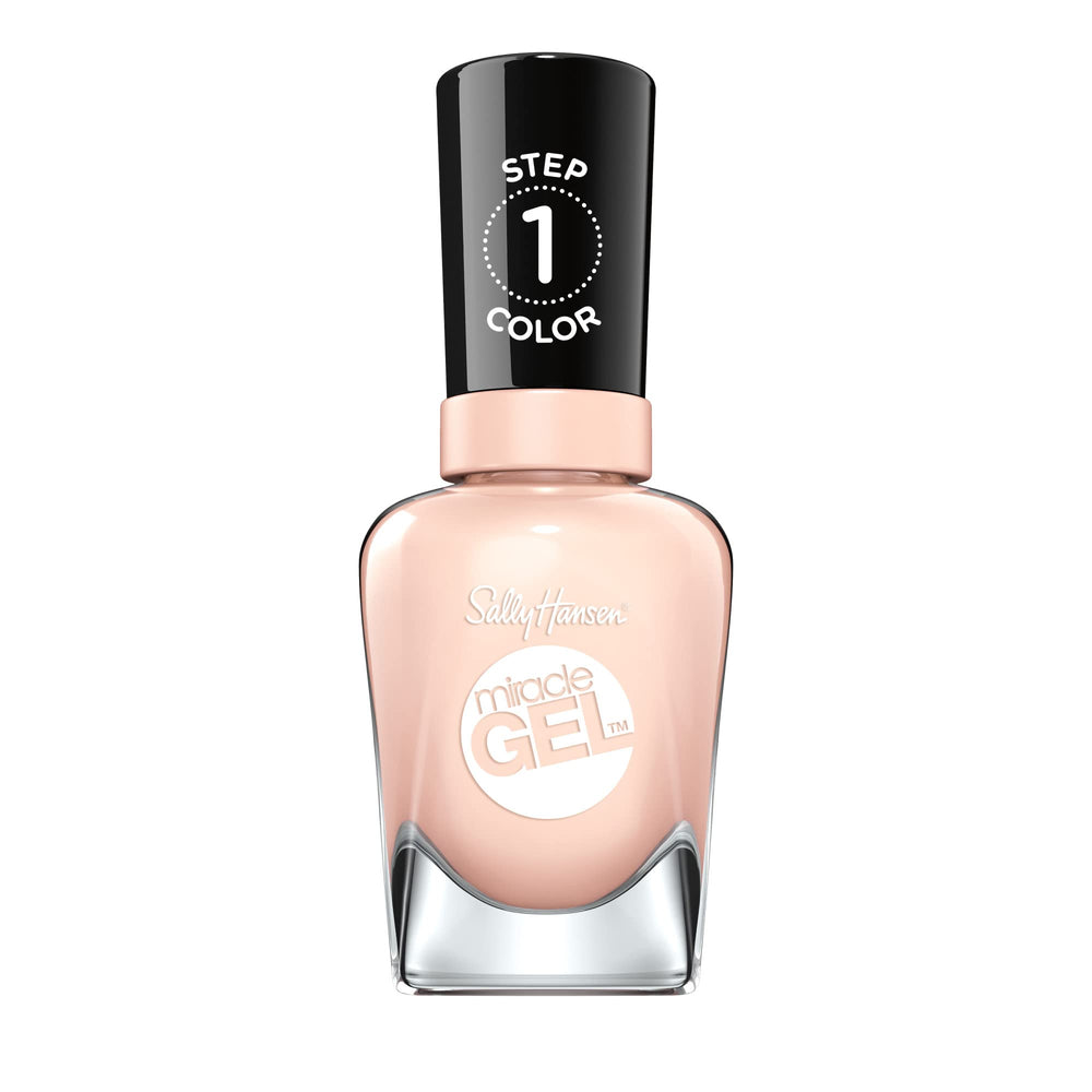 Sally Hansen front packaging showing shade Sheer Happiness and benefits