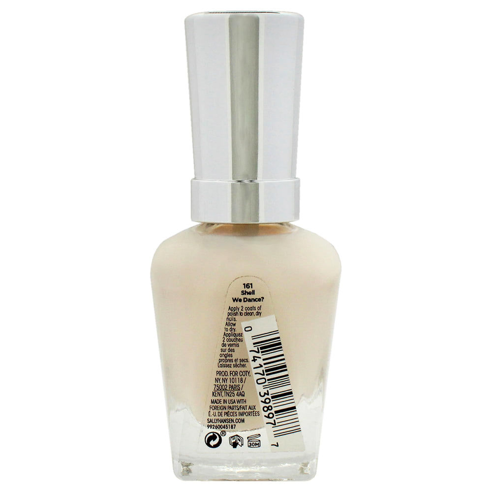 Sally Hansen brush stroke of Shell We Dance demonstrating even coverage and glossy finish