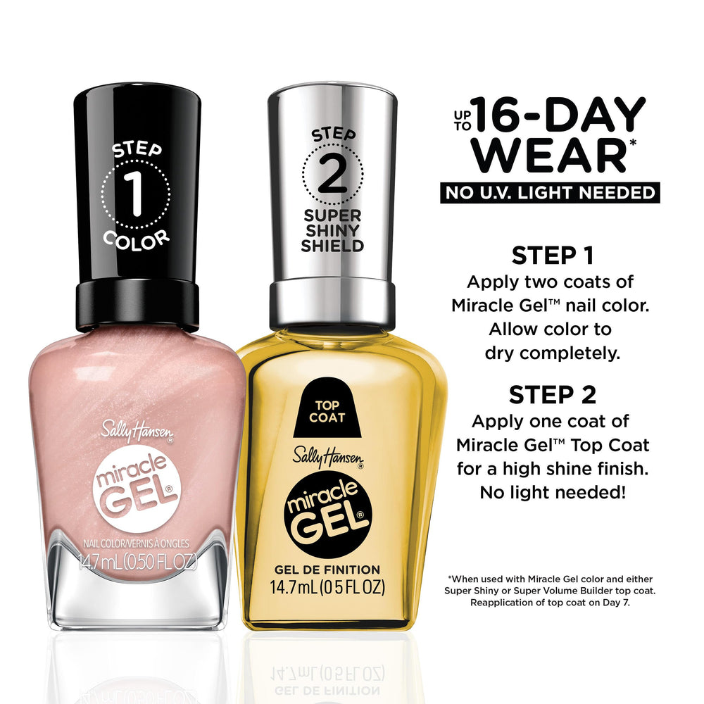 Sally Hansen open bottle with brush showing smooth application benefit