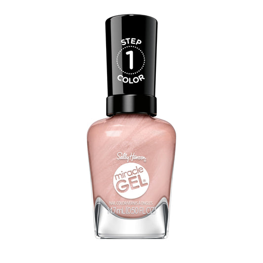 Sally Hansen bottle front view showing Show Stop-Pearl color and glossy benefit