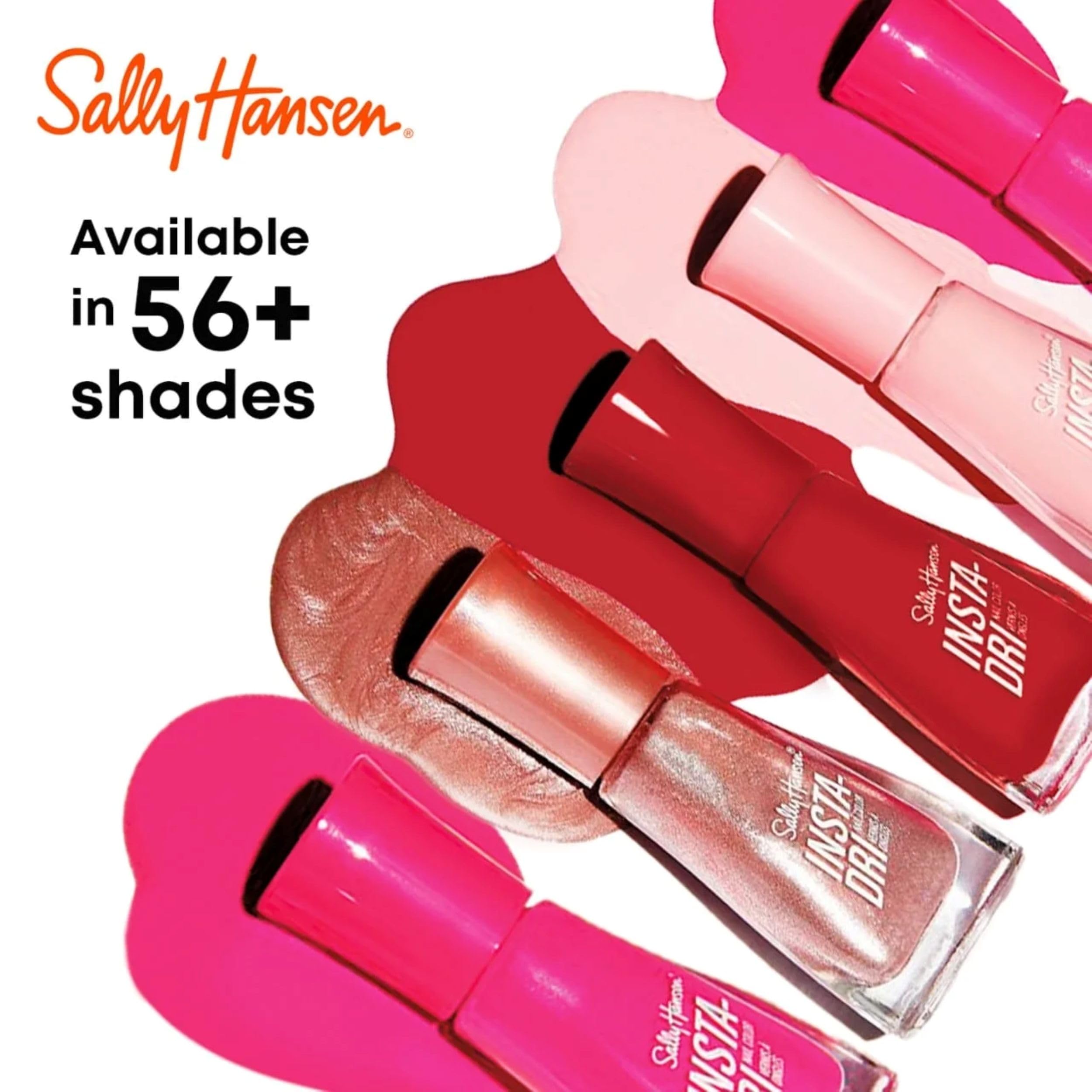 Sally Hansen bottle held in hand to show true size and portability