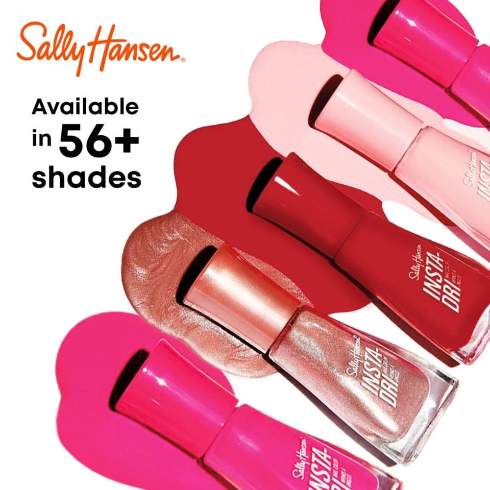 Sally Hansen polish next to coin for size and capacity comparison benefit