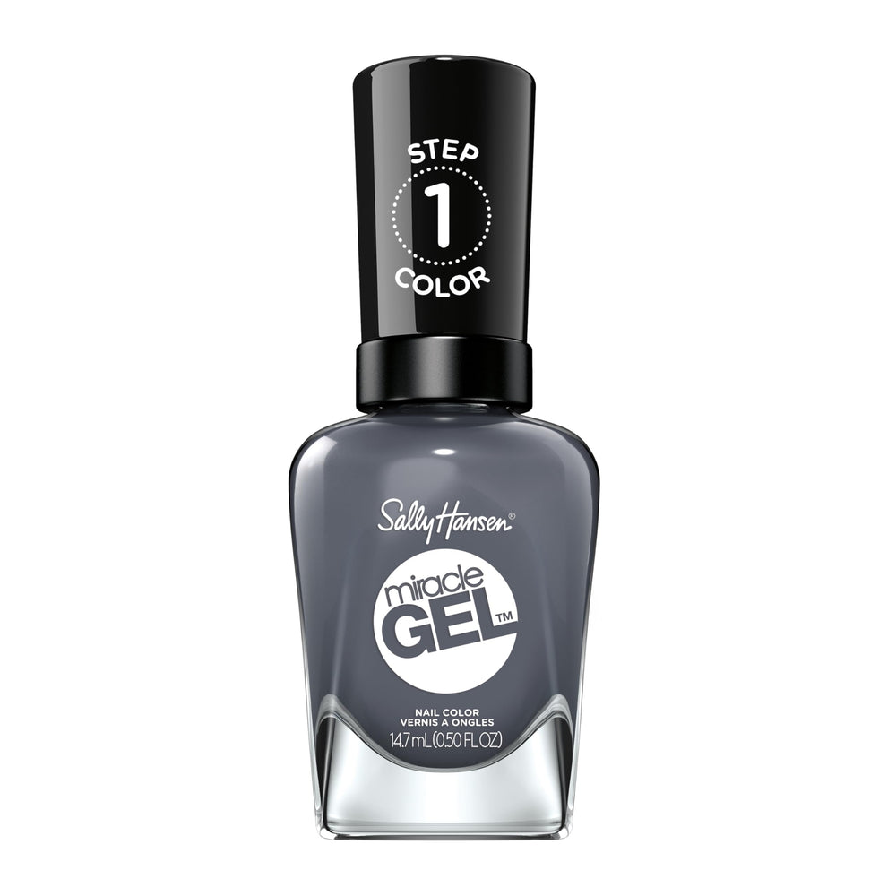 Sally Hansen bottle front view showing Slate-R Girl color and glossy finish