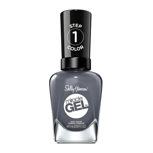 Sally Hansen bottle front view showing Slate-R Girl color and glossy finish
