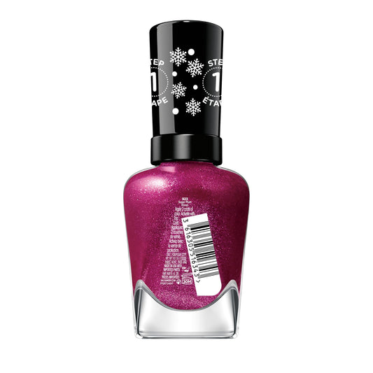 Sally Hansen brush stroke on white showing smooth application and coverage