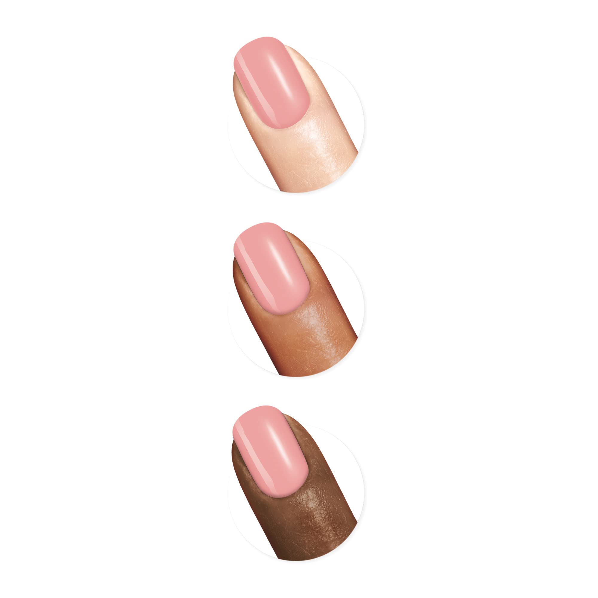Sally Hansen swatch on skin Be-Gone-Ia showing true color payoff benefit