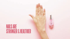 Close-up texture of Nail Rehab polish showing smooth ridge-filling finish