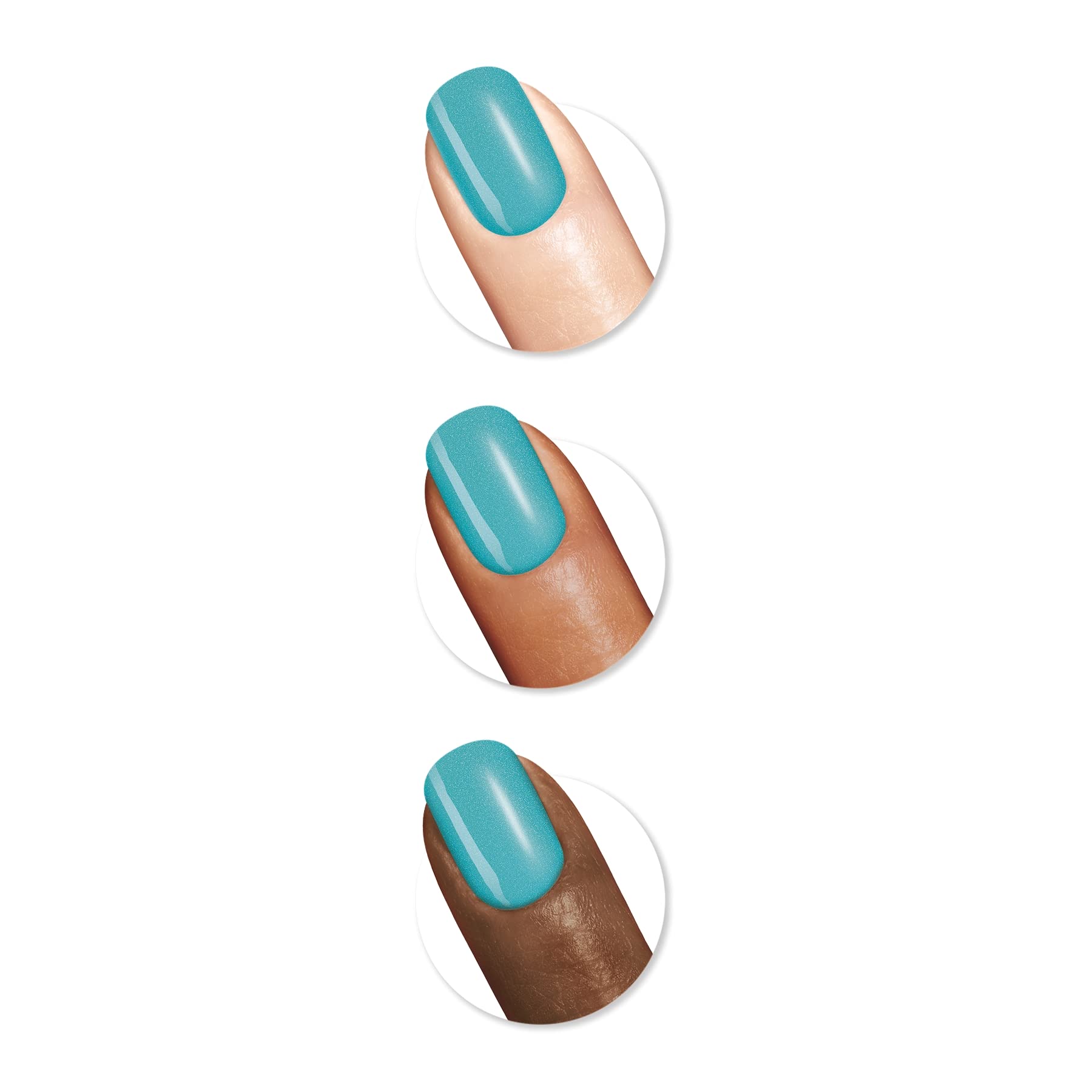 Sally Hansen two-step application showing color coat then top coat