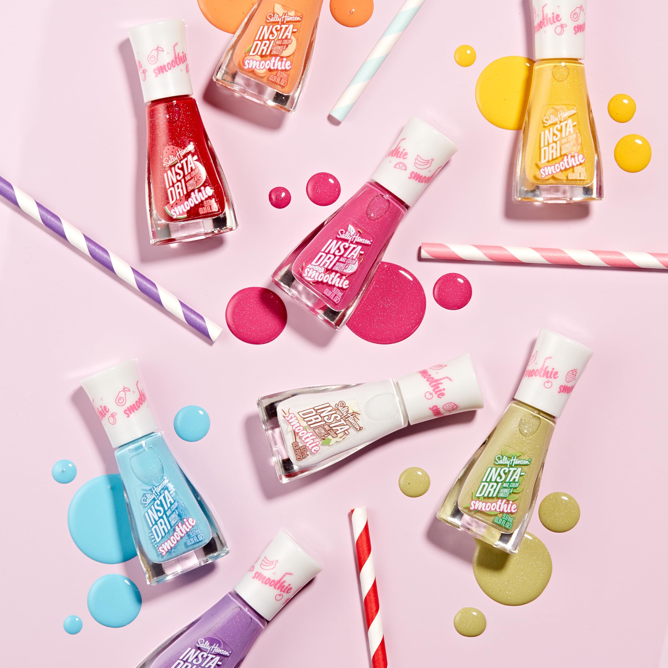 Sally Hansen collection lineup showing multiple Smoothie Shop shades for variety