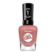 Sally Hansen front bottle showing dusty plum pink shade and visible label for easy selection