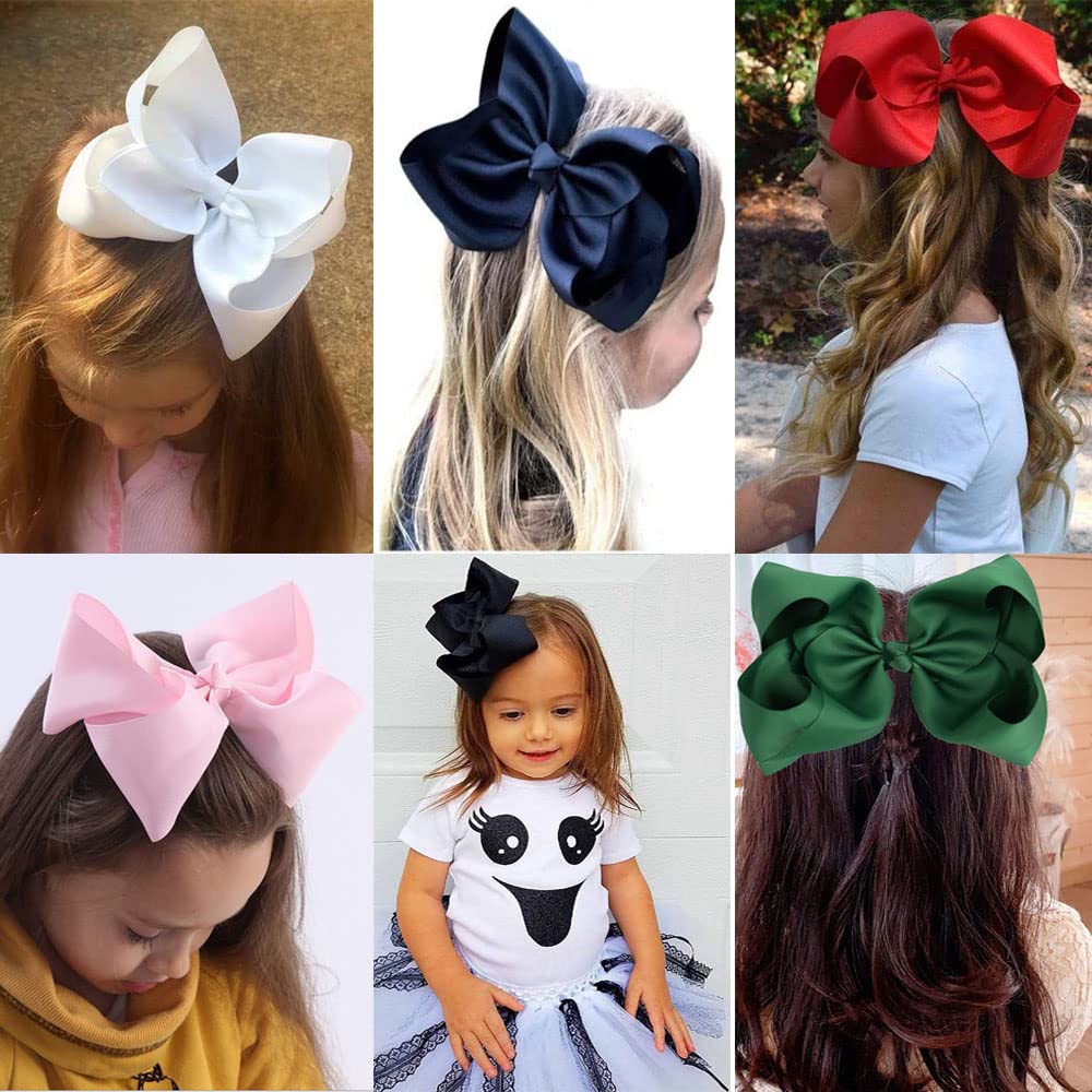 SALOCY bow worn in toddler pigtails for pretty outfit accent