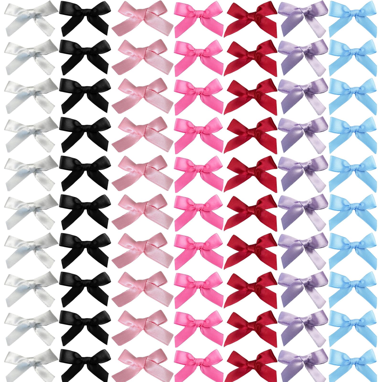 SALOCY front packaging showing 70 mini bows and color variety for styling