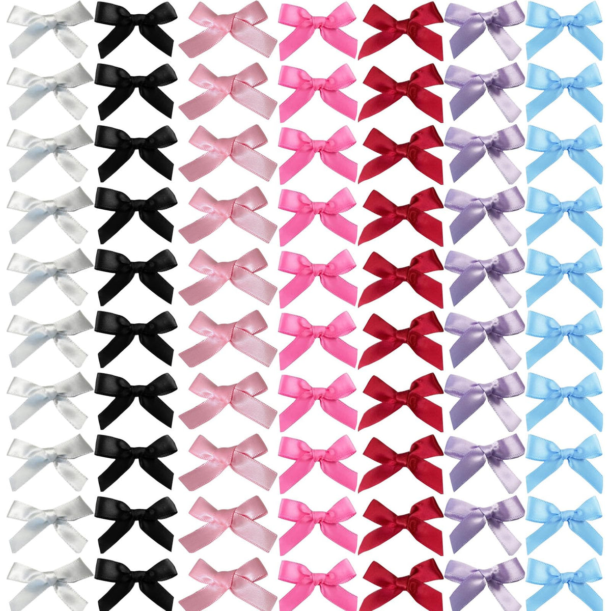 SALOCY front packaging showing 70 mini bows and color variety for styling