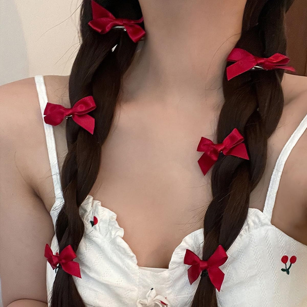 SALOCY bows styled in braids and half-updos for playful layered looks