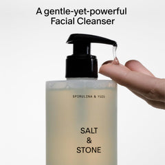 Salt & Stone creamy foam texture on hand demonstrating gentle lather and hydration