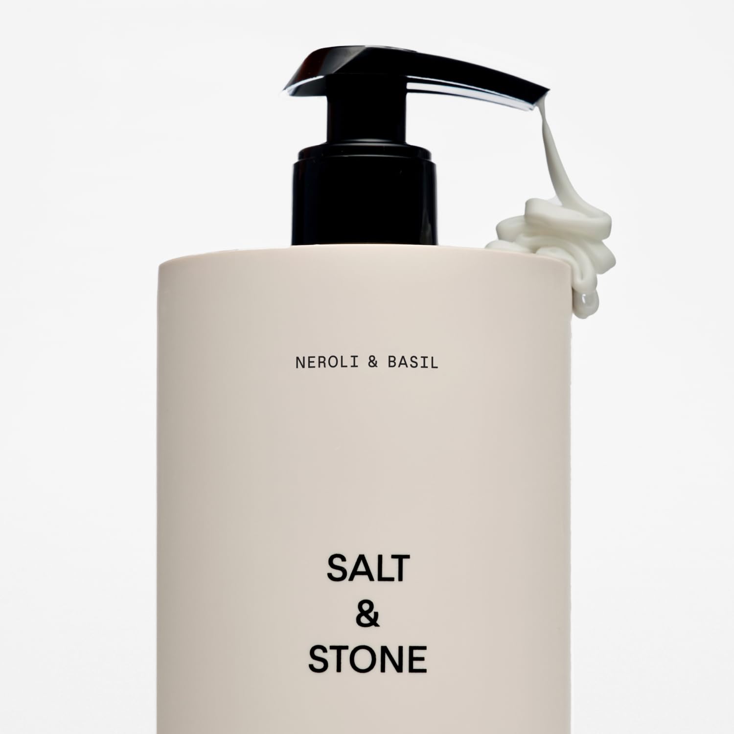 Salt & Stone label close-up showing ingredient highlights for clean formula