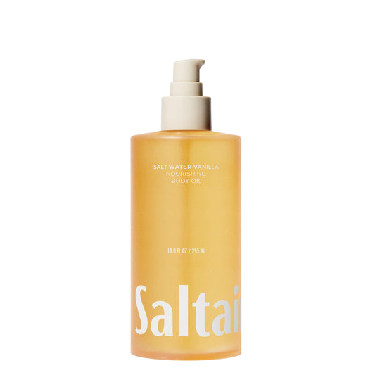 Saltair bottle front view showing full 10oz size and branding benefits